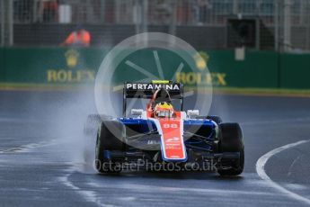 World © Octane Photographic Ltd. Manor Racing MRT05 – Rio Haryanto. Friday 18th March 2016, F1 Australian GP Practice 2, Melbourne, Albert Park, Australia. Digital Ref : 1517LB1D3360