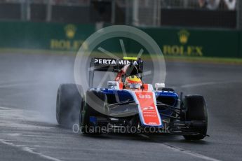 World © Octane Photographic Ltd. Manor Racing MRT05 – Rio Haryanto. Friday 18th March 2016, F1 Australian GP Practice 2, Melbourne, Albert Park, Australia. Digital Ref : 1517LB1D3394