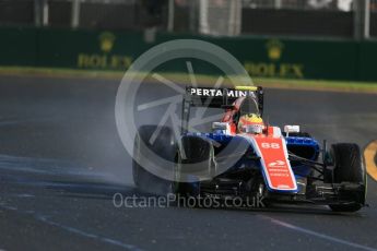 World © Octane Photographic Ltd. Manor Racing MRT05 – Rio Haryanto. Friday 18th March 2016, F1 Australian GP Practice 2, Melbourne, Albert Park, Australia. Digital Ref : 1517LB1D3484