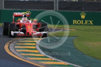 World © Octane Photographic Ltd. Scuderia Ferrari SF16-H – Kimi Raikkonen. Friday 18th March 2016, F1 Australian GP Practice 2, Melbourne, Albert Park, Australia. Digital Ref : 1517LB1D3514