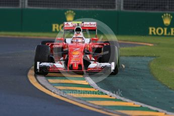 World © Octane Photographic Ltd. Scuderia Ferrari SF16-H – Kimi Raikkonen. Friday 18th March 2016, F1 Australian GP Practice 2, Melbourne, Albert Park, Australia. Digital Ref : 1517LB1D3520