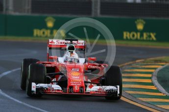 World © Octane Photographic Ltd. Scuderia Ferrari SF16-H – Kimi Raikkonen. Friday 18th March 2016, F1 Australian GP Practice 2, Melbourne, Albert Park, Australia. Digital Ref : 1517LB1D3588