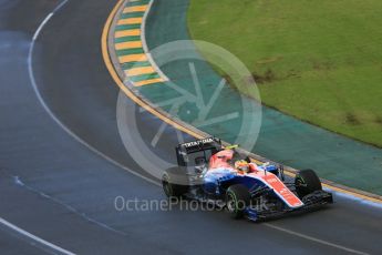 World © Octane Photographic Ltd. Manor Racing MRT05 – Rio Haryanto. Friday 18th March 2016, F1 Australian GP Practice 2, Melbourne, Albert Park, Australia. Digital Ref : 1517LB5D1272