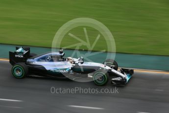 World © Octane Photographic Ltd. Mercedes AMG Petronas W07 Hybrid – Lewis Hamilton. Friday 18th March 2016, F1 Australian GP Practice 2, Melbourne, Albert Park, Australia. Digital Ref : 1517LB5D1358