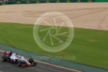 World © Octane Photographic Ltd. Haas F1 Team VF-16 – Romain Grosjean. Friday 18th March 2016, F1 Australian GP Practice 2, Melbourne, Albert Park, Australia. Digital Ref : 1517LB5D1406