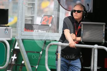 World © Octane Photographic Ltd. Haas F1 Team - Gene Haas. Saturday 19th March 2016, F1 Australian GP Practice 3, Melbourne, Albert Park, Australia. Digital Ref : 1519LB1D4564