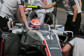 World © Octane Photographic Ltd. Haas F1 Team VF-16 – Romain Grosjean. Saturday 19th March 2016, F1 Australian GP Practice 3, Melbourne, Albert Park, Australia. Digital Ref : 1519LB1D4861