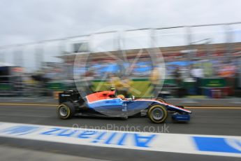 World © Octane Photographic Ltd. Manor Racing MRT05 – Rio Haryanto. Saturday 19th March 2016, F1 Australian GP Practice 3, Melbourne, Albert Park, Australia. Digital Ref : 1519LB5D1650