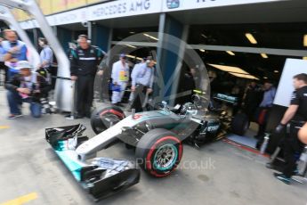 World © Octane Photographic Ltd. Mercedes AMG Petronas W07 Hybrid– Nico Rosberg. Saturday 19th March 2016, F1 Australian GP Practice 3, Melbourne, Albert Park, Australia. Digital Ref : 1519LB5D1818