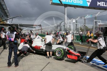 World © Octane Photographic Ltd. Haas F1 Team VF-16 – Romain Grosjean. Saturday 19th March 2016, F1 Australian GP Practice 3, Melbourne, Albert Park, Australia. Digital Ref : 1519LB5D1916