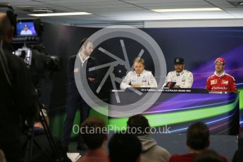 World © Octane Photographic Ltd. Mercedes AMG Petronas W07 Hybrid – Lewis Hamilton, Nico Rosberg and Scuderia Ferrari SF16-H – Sebastian Vettel. Saturday 19th March 2016, F1 Australian GP Qualifying, Melbourne, Albert Park, Australia. Digital Ref : 1520LB1D5744