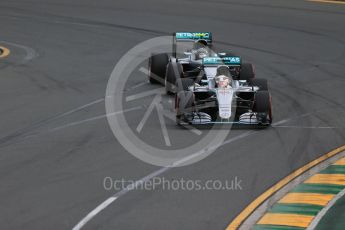 World © Octane Photographic Ltd. Mercedes AMG Petronas W07 Hybrid – Lewis Hamilton. Saturday 19th March 2016, F1 Australian GP Qualifying, Melbourne, Albert Park, Australia. Digital Ref : 1521LB1D5053