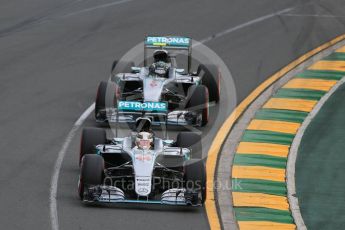 World © Octane Photographic Ltd. Mercedes AMG Petronas W07 Hybrid – Lewis Hamilton. Saturday 19th March 2016, F1 Australian GP Qualifying, Melbourne, Albert Park, Australia. Digital Ref : 1521LB1D5061