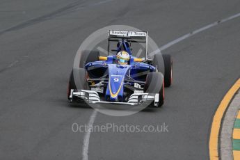 World © Octane Photographic Ltd. Sauber F1 Team C35 – Marcus Ericsson. Saturday 19th March 2016, F1 Australian GP Qualifying, Melbourne, Albert Park, Australia. Digital Ref : 1521LB1D5092