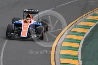 World © Octane Photographic Ltd. Manor Racing MRT05 - Pascal Wehrlein. Saturday 19th March 2016, F1 Australian GP Qualifying, Melbourne, Albert Park, Australia. 1521LB1D5097