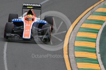 World © Octane Photographic Ltd. Manor Racing MRT05 – Rio Haryanto. Saturday 19th March 2016, F1 Australian GP Qualifying, Melbourne, Albert Park, Australia. Digital Ref : 1521LB1D5103