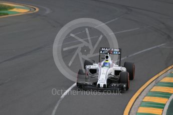 World © Octane Photographic Ltd. Williams Martini Racing, Williams Mercedes FW38 – Felipe Massa. Saturday 19th March 2016, F1 Australian GP Qualifying, Melbourne, Albert Park, Australia. Digital Ref : 1521LB1D5124