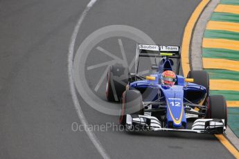 World © Octane Photographic Ltd. Sauber F1 Team C35 – Felipe Nasr. Saturday 19th March 2016, F1 Australian GP Qualifying, Melbourne, Albert Park, Australia. Digital Ref : 1521LB1D5296