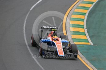 World © Octane Photographic Ltd. Manor Racing MRT05 – Rio Haryanto. Saturday 19th March 2016, F1 Australian GP Qualifying, Melbourne, Albert Park, Australia. Digital Ref : 1521LB1D5309