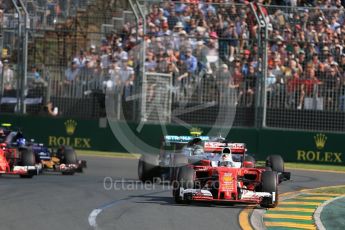 World © Octane Photographic Ltd. Scuderia Ferrari SF16-H – Sebastian Vettel. Sunday 20th March 2016, F1 Australian GP Race, Melbourne, Albert Park, Australia. Digital Ref : 1524LB1D6936