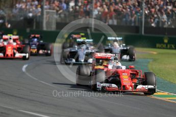World © Octane Photographic Ltd. Scuderia Ferrari SF16-H – Sebastian Vettel. Sunday 20th March 2016, F1 Australian GP Race, Melbourne, Albert Park, Australia. Digital Ref : 1524LB1D6944