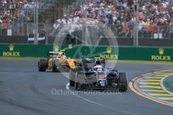 World © Octane Photographic Ltd. McLaren Honda MP4-31 – Jenson Button. Sunday 20th March 2016, F1 Australian GP Race, Melbourne, Albert Park, Australia. Digital Ref : 1524LB1D7055