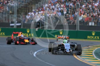 World © Octane Photographic Ltd. Sahara Force India VJM09 - Nico Hulkenberg. Sunday 20th March 2016, F1 Australian GP Race, Melbourne, Albert Park, Australia. Digital Ref : 1524LB1D7152