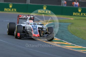World © Octane Photographic Ltd. Haas F1 Team VF-16 – Romain Grosjean. Sunday 20th March 2016, F1 Australian GP Race, Melbourne, Albert Park, Australia. Digital Ref : 1524LB1D7194