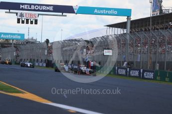 World © Octane Photographic Ltd. Haas F1 Team VF-16 – Romain Grosjean. Sunday 20th March 2016, F1 Australian GP Race, Melbourne, Albert Park, Australia. Digital Ref : 1524LB1D7380