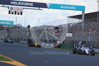 World © Octane Photographic Ltd. Williams Martini Racing, Williams Mercedes FW38 – Valtteri Bottas. Sunday 20th March 2016, F1 Australian GP Race, Melbourne, Albert Park, Australia. Digital Ref : 1524LB1D7389
