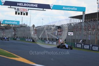 World © Octane Photographic Ltd. Sahara Force India VJM09 - Sergio Perez. Sunday 20th March 2016, F1 Australian GP Race, Melbourne, Albert Park, Australia. Digital Ref : 1524LB1D7395