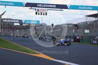 World © Octane Photographic Ltd. Sauber F1 Team C35 – Marcus Ericsson. Sunday 20th March 2016, F1 Australian GP Race, Melbourne, Albert Park, Australia. Digital Ref : 1524LB1D7402
