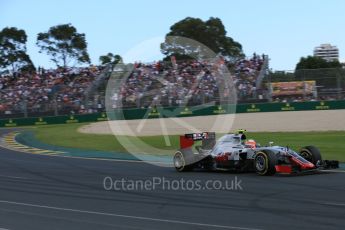 World © Octane Photographic Ltd. Haas F1 Team VF-16 - Esteban Gutierrez. Sunday 20th March 2016, F1 Australian GP Race, Melbourne, Albert Park, Australia. Digital Ref : 1524LB5D2068