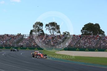 World © Octane Photographic Ltd. Scuderia Ferrari SF16-H – Kimi Raikkonen. Sunday 20th March 2016, F1 Australian GP Race, Melbourne, Albert Park, Australia. Digital Ref : 1524LB5D2128