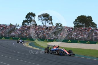 World © Octane Photographic Ltd. Manor Racing MRT05 - Pascal Wehrlein. Sunday 20th March 2016, F1 Australian GP Race, Melbourne, Albert Park, Australia. Digital Ref : 1524LB5D2175