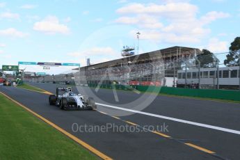 World © Octane Photographic Ltd. Williams Martini Racing, Williams Mercedes FW38 – Valtteri Bottas. Sunday 20th March 2016, F1 Australian GP Race, Melbourne, Albert Park, Australia. Digital Ref : 1524LB5D2316