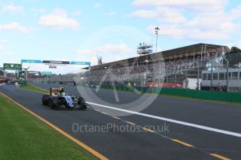 World © Octane Photographic Ltd. Sahara Force India VJM09 - Sergio Perez. Sunday 20th March 2016, F1 Australian GP Race, Melbourne, Albert Park, Australia. Digital Ref : 1524LB5D2324
