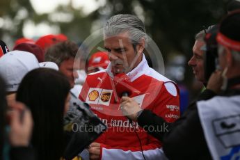 World © Octane Photographic Ltd. Maurizio Arrivabene - Ferrari. Saturday 19th March 2016, F1 Australian GP - Melbourne Walk, Melbourne, Albert Park, Australia. Digital Ref : 1528LB1D4048