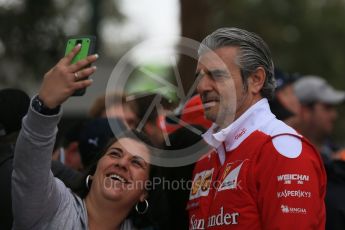 World © Octane Photographic Ltd. Maurizio Arrivabene - Ferrari.Saturday 19th March 2016, F1 Australian GP - Melbourne Walk, Melbourne, Albert Park, Australia. Digital Ref : 1528LB1D4054