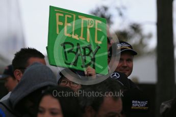 World © Octane Photographic Ltd. Felipe Baby fan sign. Saturday 19th March 2016, F1 Australian GP - Melbourne Walk, Melbourne, Albert Park, Australia. Digital Ref : 1528LB1D4061