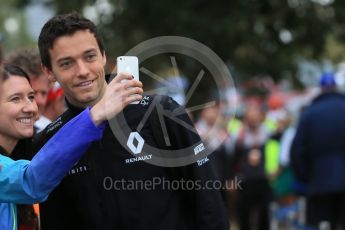 World © Octane Photographic Ltd. Renault Sport F1 Team – Jolyon Palmer. Saturday 19th March 2016, F1 Australian GP - Melbourne Walk, Melbourne, Albert Park, Australia. Digital Ref : 1528LB1D4081