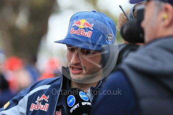 World © Octane Photographic Ltd. Scuderia Toro Rosso – Carlos Sainz. Saturday 19th March 2016, F1 Australian GP - Melbourne Walk, Melbourne, Albert Park, Australia. Digital Ref : 1528LB1D4094