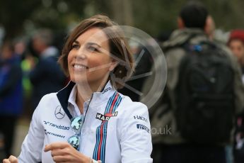 World © Octane Photographic Ltd. Claire Williams. Saturday 19th March 2016, F1 Australian GP - Melbourne Walk, Melbourne, Albert Park, Australia. Digital Ref : 1528LB1D4134