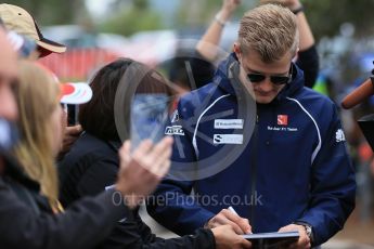 World © Octane Photographic Ltd. Manor Racing MRT05 – Rio Haryanto. Saturday 19th March 2016, F1 Australian GP - Melbourne Walk, Melbourne, Albert Park, Australia. Digital Ref : 1528LB1D4139