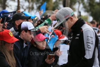 World © Octane Photographic Ltd. Sahara Force India - Nico Hulkenberg. Saturday 19th March 2016, F1 Australian GP - Melbourne Walk, Melbourne, Albert Park, Australia. Digital Ref : 1528LB1D4191