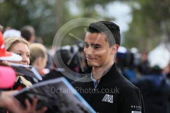 World © Octane Photographic Ltd. Manor Racing MRT05 - Pascal Wehrlein. Saturday 19th March 2016, F1 Australian GP - Melbourne Walk, Melbourne, Albert Park, Australia. Digital Ref : 1528LB1D4201