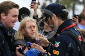 World © Octane Photographic Ltd. Red Bull Racing – Daniel Ricciardo. Saturday 19th March 2016, F1 Australian GP - Melbourne Walk, Melbourne, Albert Park, Australia. Digital Ref : 1528LB1D4247