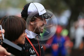 World © Octane Photographic Ltd. McLaren Honda MP4-31 – Fernando Alonso. Saturday 19th March 2016, F1 Australian GP - Melbourne Walk, Melbourne, Albert Park, Australia. Digital Ref : 1528LB1D4292