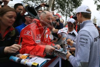 World © Octane Photographic Ltd. Mercedes AMG Petronas – Nico Rosberg. Saturday 19th March 2016, F1 Australian GP - Melbourne Walk, Melbourne, Albert Park, Australia. Digital Ref : 1528LB5D1568