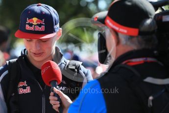 World © Octane Photographic Ltd. Scuderia Toro Rosso – Max Verstappen Sunday 20th March 2016, F1 Australian GP - Melbourne Walk, Melbourne, Albert Park, Australia. Digital Ref : 1522LB1D5777